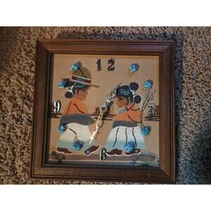 Navajo Indian Boy & Girl Clock